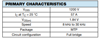 IGBT模塊VS-20MT120PFP主要特征 IGBT模塊VS-20MT120PFP主要特征